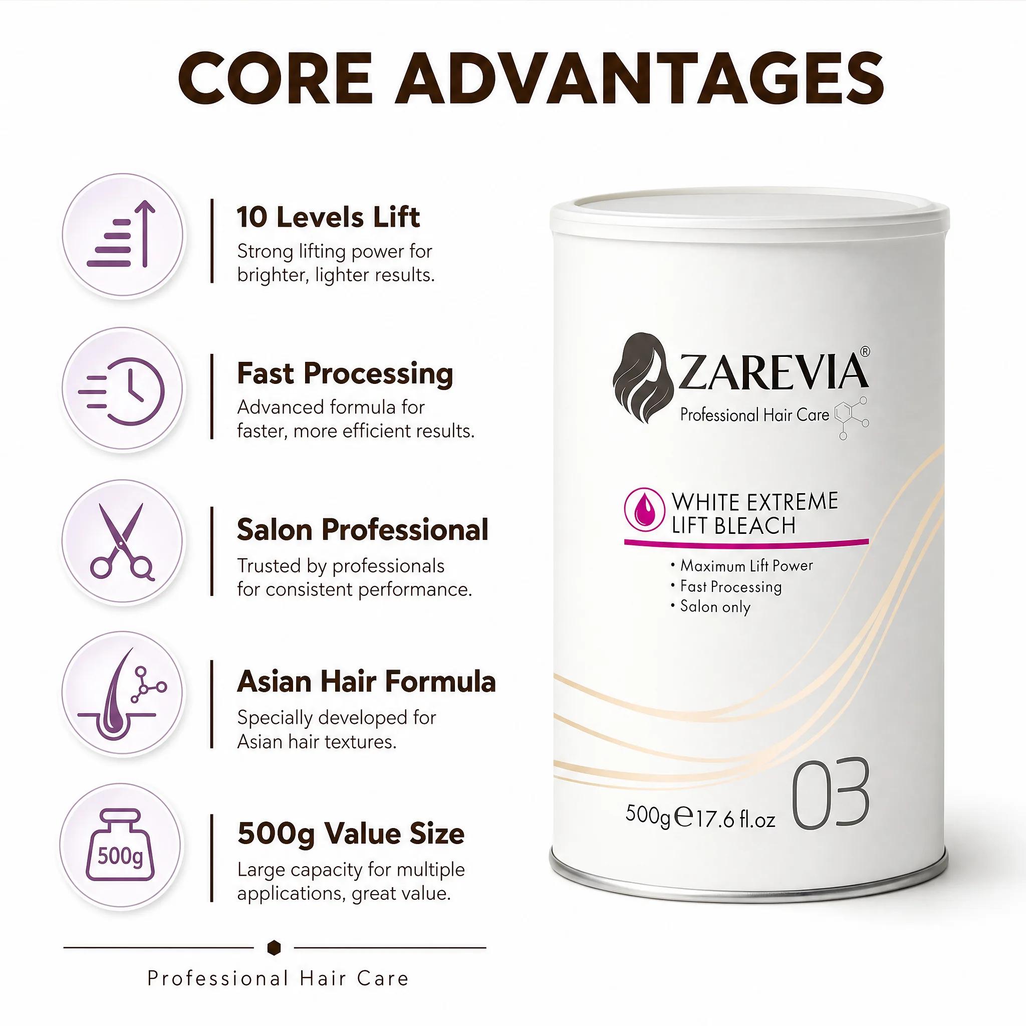 ZAREVIA White Extreme Lift Bleach and Bleach Powder Supplier