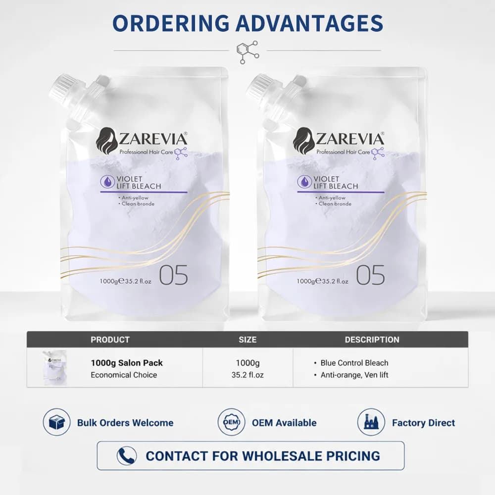 ZAREVIA Violet Lift Bleach Hair Bleach powder Supplier