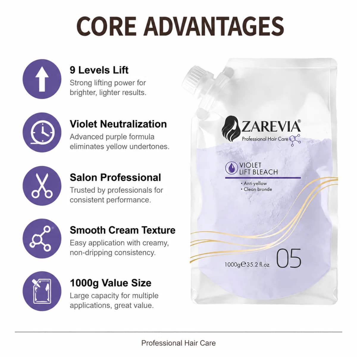 ZAREVIA Violet Lift Bleach Hair Bleach powder Supplier