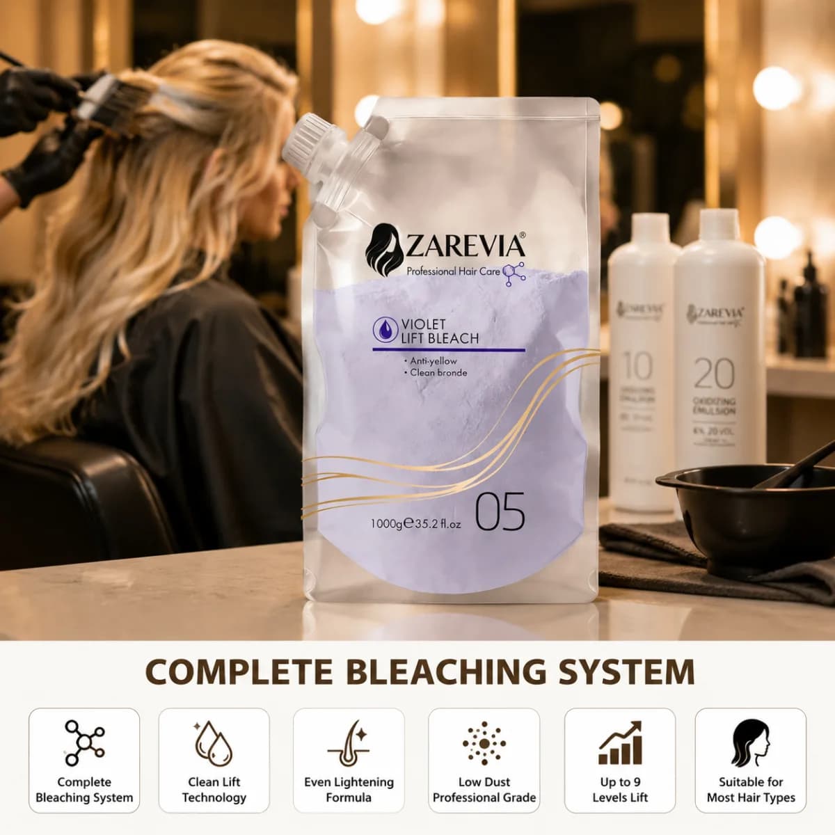 ZAREVIA Violet Lift Bleach Hair Bleach powder Supplier